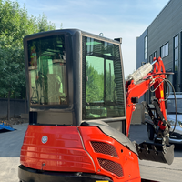 Nouvelle conception, mini-excavatrice de 0,8 tonne à 2 tonnes, 4 tonnes avec accessoires en option pour travaux de construction