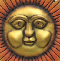 Lune et soleil étoiles Tenture murale tournesol art mural décor