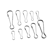Boucle à crochet en métal noir argenté, boucles en forme de bile de cochon, porte-clés, fermoir suspendu