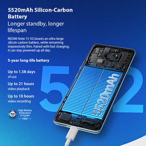 REDMI Note 15 5G CPU Snapdragon ®   Plataforma móvil de 6.ª generación con pantalla AMOLED de 6.77 pulgadas, batería de 5520 mAh (típica) y Xiaomi HyperOS 2 - Product Image 5