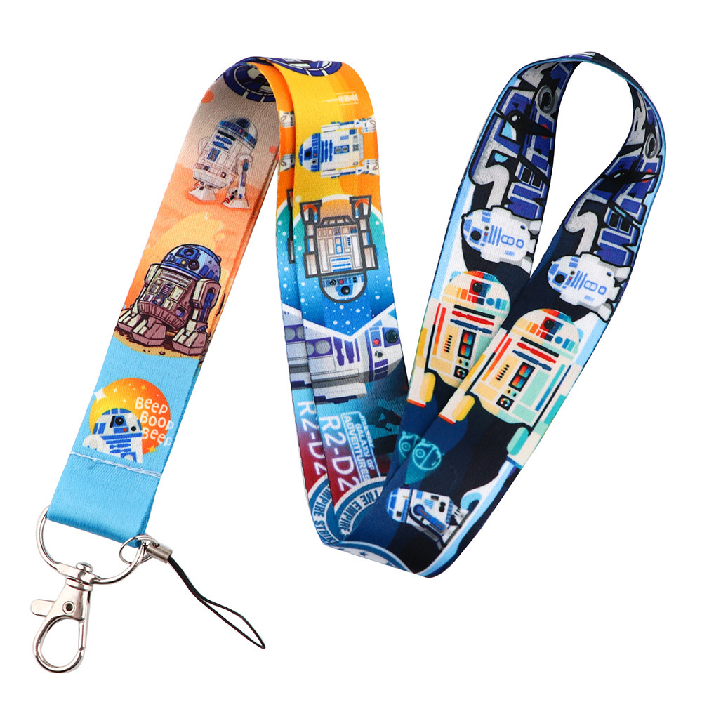 Cool Cartoon Star Mobile Phone ID Card Keychain Accessories Lanyards Wars Darth Vader Lanyard Promotional Gift Satin Lanyards Image 4