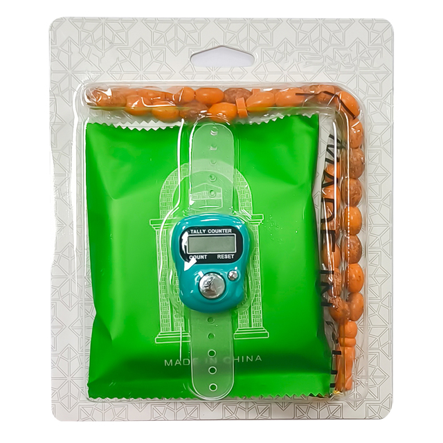 Prayer Beads Counter Set Islamic Eid Gift Prayer Mat Rosary Digital Finger Ring Counter Zikrmatic Tasbeeh Tally Counter