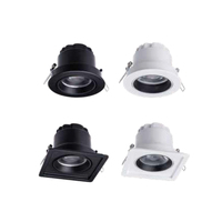 Projecteur LED SPOTLIGHT DALI Truefashion GCGM RS700B, lentille noire et blanche, corps noir et blanc, CRI élevé 90, IP20, garantie de 3 ans