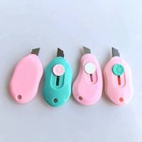Mini boîte Cutter utilitaire couteaux rétractables ouvre-lettre enveloppe nuage en forme de Carton Portable Cutter avec trou de porte-clés