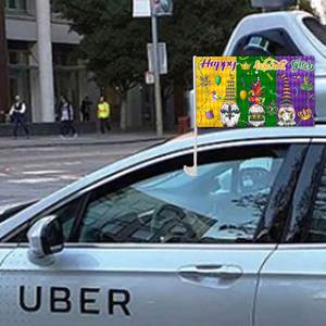 Drapeau de fenêtre de voiture à thème Pâques Lapin, 12x18 pouces, avec logo personnalisé, à prix abordable - Product Image 6