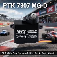 Unità Attuatore RC, Servo Digitale PTK 7307 MG-D HV CLS Coreless 3.0kg 4.8-8.4V con Ingranaggi in Metallo per Camion RC, Barche, Aeroplani e Modellismo