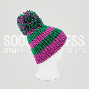 Chapeau <span class=keywords><strong>en</strong></span> <span class=keywords><strong>laine</strong></span> d'Islande personnalisé Soochic Dress Premium, tricoté avec un grand <span class=keywords><strong>pompon</strong></span>, bicolore, <span class=keywords><strong>pour</strong></span> garder au chaud <span class=keywords><strong>en</strong></span> hiver, unisexe - Product Image 5