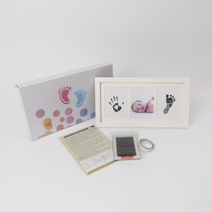 Cornice Fotografica con Impronta della Manina del Bambino, Inchiostro Nero, Souvenir Fai-da-Te in Pino della Nuova Zelanda, Regalo per 0-3 Mesi, Impermeabile - Product Image 6