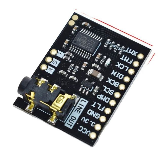 For Raspberry Pi PHAT Sound Card I2S Interface PCM5102 DAC Module 24-bit Audio Board With Stereo Jack Beyond ES9023 PCM1794