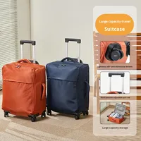Valise cabine légère et durable de 20 pouces avec serrure, capacité d'expansion, bagage à roulettes silencieuses pivotantes, modèle 2025