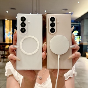 Matte Skin Touch Ultra Thin Slim Clear Phone Case for Samsung Galaxy Z Fold 7 6 5 4 3 <b>Wireless</b> Charging Magnetic Simple Cover - Product Image 3