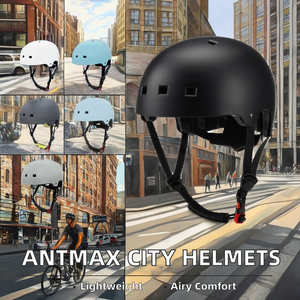 Cascos de patinaje transpirables y ultraligeros ANTMAX, 15 rejillas de ventilación, casco duro cómodo para monopatín, casco de bicicleta para patinete al aire libre - Product Image 6