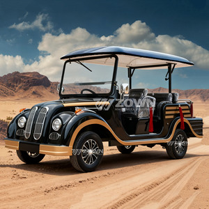 Voiture électrique rétro classique haut de gamme 4 places, batterie au lithium, homologuée pour la route, voiturette de golf vintage pour l'hôtellerie et les visites de villas - Product Image 5