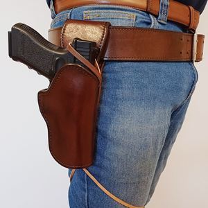 ซองปืนหนังแท้ทรงใหม่ ทำมือ พร้อมห่วงเข็มขัด - Product Image 6