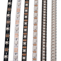 SMD5050 Esnek LED Şerit 5V/12V/24V WS2812B Adreslenebilir RGB Akıllı Pikseller IP20/IP65/IP67 Su Geçirmez USB/Wi-Fi/ Dış Mekan