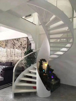 Marche d'escalier rotative intégrale en bois massif sculptée, style moderne et épuré, pour grenier, duplex, LOFT, personnalisation intérieure
