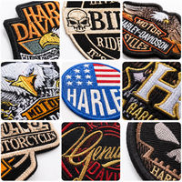 Écussons brodés style club moto, badge d'oiseau aigle pour veste, gilet, sac à dos