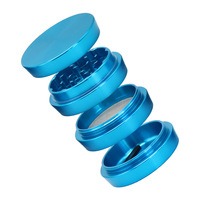 Nouvel Arrivage : Broyeur à Herbes en Aluminium 50mm Pagoda avec Forme Étagée Unique et Moulin à Tabac/Épices 4 Pièces pour Commandes en Gros