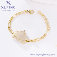 Bracelet pour femmes XUPING, forme de couronne simple, plaqué or 14 carats, vente en gros de bijoux
