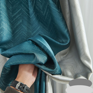 Tenda geometrica di lusso pronta per il Blackout del Jacquard per la decorazione domestica., <span class=keywords><strong>Tende</strong></span> <span class=keywords><strong>e</strong></span> <span class=keywords><strong>tende</strong></span> per finestre in oro filato - Product Image 4