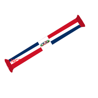 Écharpe tricotée personnalisée avec le drapeau national d'Haïti, écharpe douce en polyester à franges pour les trajets quotidiens et les activités de plein air