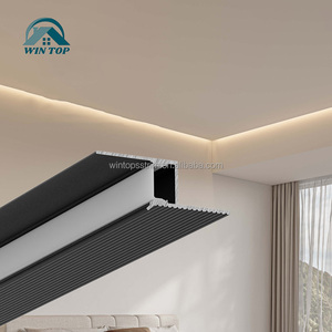 Profilo LED in Alluminio Incassato per Illuminazione Lineare, Copertura per Cartongesso, Battiscopa LED in Alluminio per Soffitti - Product Image 1