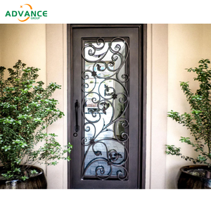 Elegante Scrollwork Premium <span class=keywords><strong>Puerta</strong></span> <span class=keywords><strong>de</strong></span> patio <span class=keywords><strong>de</strong></span> <span class=keywords><strong>hierro</strong></span> forjado para patio Balcón <span class=keywords><strong>Terraza</strong></span> con acabado negro recubierto <span class=keywords><strong>de</strong></span> polvo Protección UV - Product Image 5