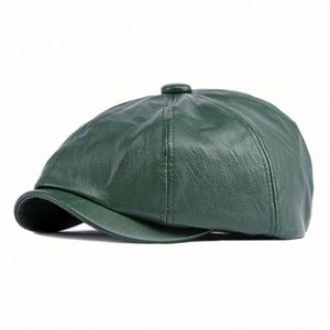 Casquette Gavroche Classique Britannique pour Homme, Casquette de Golf Vintage en Cuir PU, Casquette à Visière pour la Conduite, Vente en Gros - Product Image 2