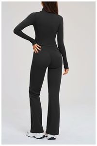 Ensemble de sport et yoga 3 pièces pour femme – Soutien-gorge sexy, veste à manches longues et taille élastique, pantalon taille haute en Spandex/Nylon – Idéal pour l'entraînement et le fitness - Product Image 6