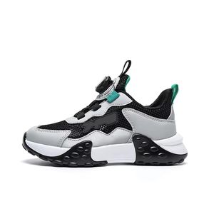 أحذية رياضية للأطفال بتصميم عصري وشعار مخصص، قابلة للتنفس ومضادة للانزلاق مع زر دوار، أحذية كاجوال رياضية للأولاد والبنات - Product Image 4