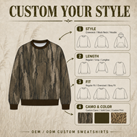Sweat-shirt à capuche surdimensionné personnalisé pour femme, style vintage Bark Bottomland, col rond, imperméable et respirant, vêtements OEM ODM pour l'hiver