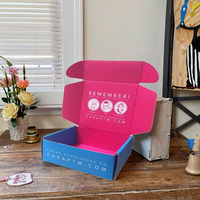 Emballage de luxe personnalisé en carton ondulé écologique coloré avec logo, pour cadeaux, expédition, chaussettes, et pochettes d'expédition gaufrées