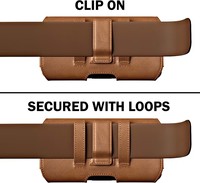 Sac de ceinture en cuir PU uni pour homme, idéal pour la randonnée en extérieur, support de téléphone portable pour iPhone 16 Pro Max – Vente chaude