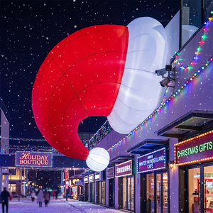 Décoration de Noël : Père Noël gonflable grimpeur mural avec ballons lumineux pour l'aménagement et la décoration extérieurs - Product Image 6