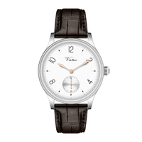 Montres classiques 2026 à bracelet en cuir pour hommes et femmes, prix d'usine, cadran personnalisé minimaliste, vente en gros