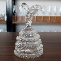Carafe à whisky et à vin en forme de serpent King Cobra, carafe à liqueur 1000 ml - la carafe en verre serpent Wine Savant