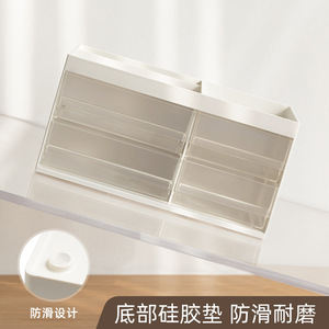 Sdlp Desktop Storage Box Large Capacity Plastic Organizer For Stationery Office Supplies White Transparent Drawers - Product Image 5