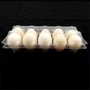 Wholesale Custom Design PET Plastic Clear Egg Tray Packaging Packaging Clamshell Box Carton 10 Cell Pack Egg Blister Trays