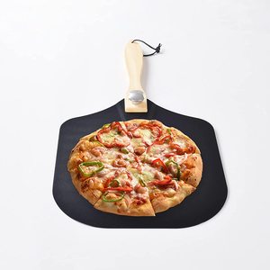 Einfache Lagerung Backwerk zeuge leichter Pizzas ch neider Holzgriff schwarz Antihaft faltbare Pizzas chale Aluminium <span class=keywords><strong>Pizza</strong></span> Peel Set - Product Image 6