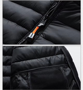 Veste coupe-vent surdimensionnée réversible RUIQUWIN, taille plus, pour homme, hiver, à capuche, chaude, rembourrée - Product Image 2