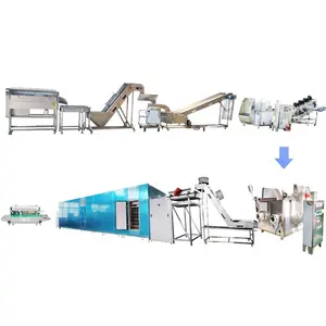 Línea de producción automática de patatas fritas, máquina para hacer patatas fritas, 3 años de garantía