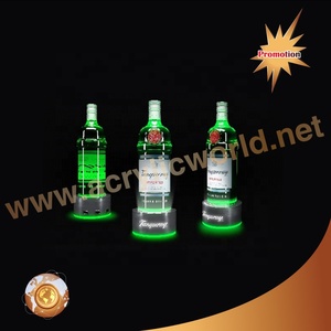 ชั้นวางไวน์อะคริลิคแบบมีไฟ LED สำหรับร้านค้าปลีกและบาร์โชว์ขวด - Product Image 4