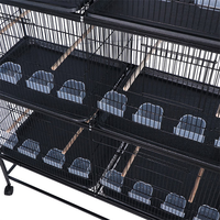 Haute qualité vente chaude en gros trois couches Super grand volant cage à oiseaux perroquet Cage élevage Cage fil grande Villa maison