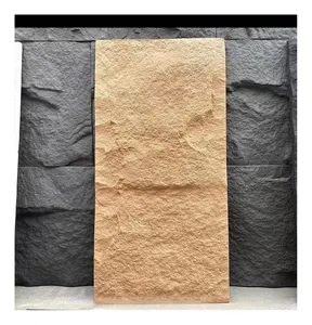 Wholesale price PU wall board lightweight flexible exterior stone veneer 3d Faux Brick wall panel