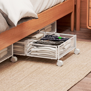 Organizador de Almacenamiento Bajo Cama con Ruedas, Paquete de 2, Cajón Organizador de Zapatos Bajo Cama con Placa de Identificación, Popular - Product Image 2