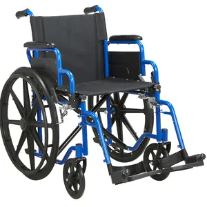 中国方便高效折叠便携式手动轮椅，适用于行动不便的人手动钢制轮椅