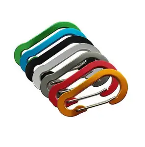 Flat Multiple Color Wire Spring Snap Key Chain Hook