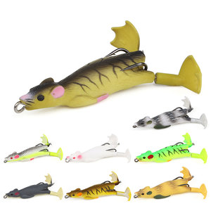 W.P.E 12g 9cm Bionic Big Mouse 8 couleurs <span class=keywords><strong>leurre</strong></span> de pêche Surface flottante pêche à la traîne Double crochet barbelé Silicone plongée grenouille <span class=keywords><strong>leurre</strong></span> - Product Image 1