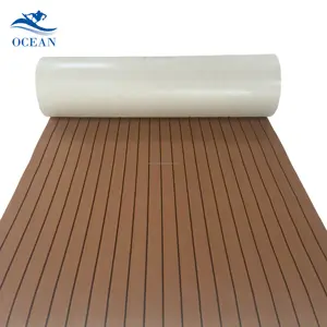 Rouleau de mousse EVA personnalisé en fausse feuille de teck pour terrasse synthétique de yacht 3m de tapis de pont en mer adhésif pour yacht marin tapis de bateau revêtement de sol pour bateau