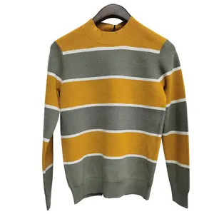 DiZNEW Custom Fashion Brand Colorful Sweater O Neck Knitting Patterns Mens Sweaters